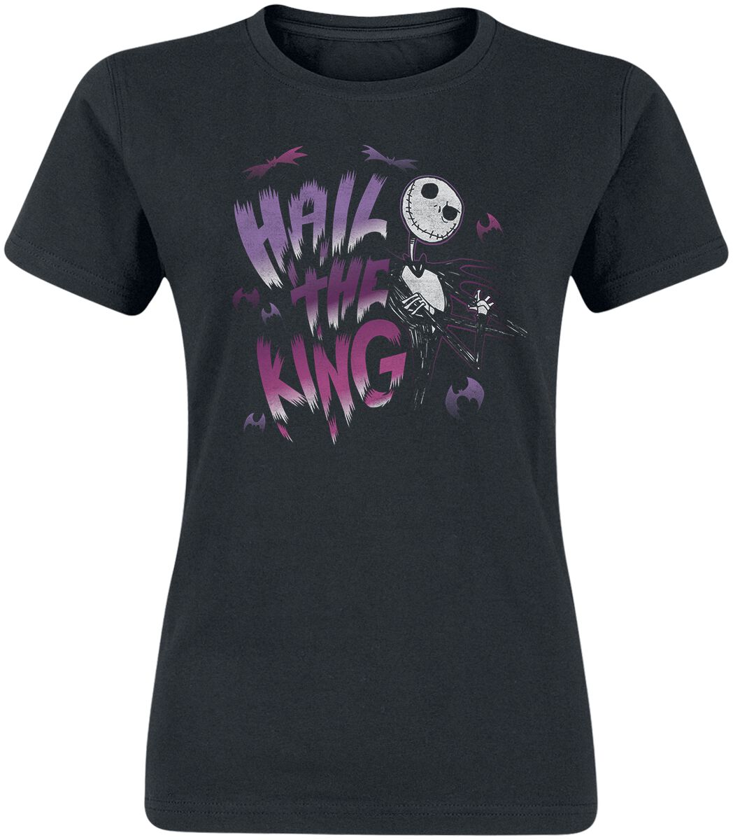 The Nightmare Before Christmas - Disney T-Shirt - Hail The King - S bis XXL - für Damen - Größe L - schwarz  - Lizenzierter Fanartikel von The Nightmare Before Christmas