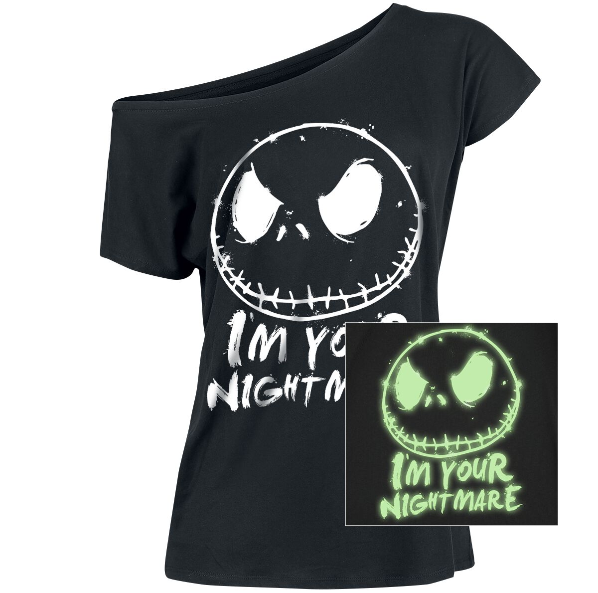 The Nightmare Before Christmas - Disney T-Shirt - I'm Your Nightmare - S bis XXL - für Damen - Größe S - schwarz  - Lizenzierter Fanartikel von The Nightmare Before Christmas