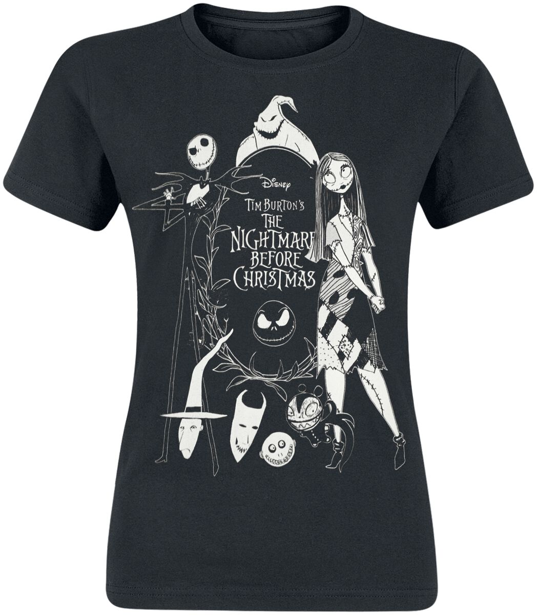 The Nightmare Before Christmas - Disney T-Shirt - Nightmare Band - S bis XXL - für Damen - Größe XL - schwarz  - Lizenzierter Fanartikel von The Nightmare Before Christmas