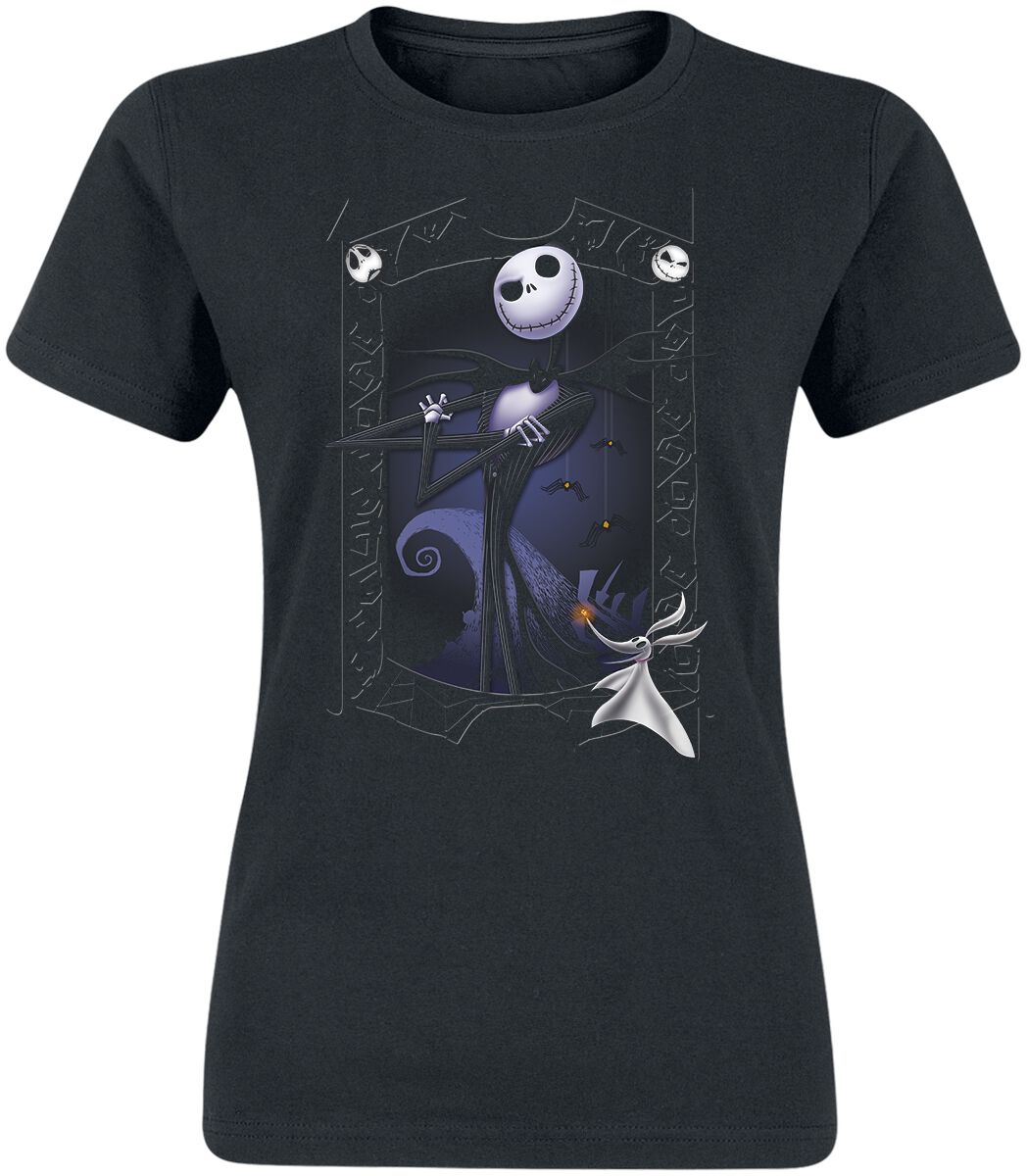 The Nightmare Before Christmas - Disney T-Shirt - Pumpkin King - S bis XXL - für Damen - Größe XL - schwarz  - Lizenzierter Fanartikel von The Nightmare Before Christmas