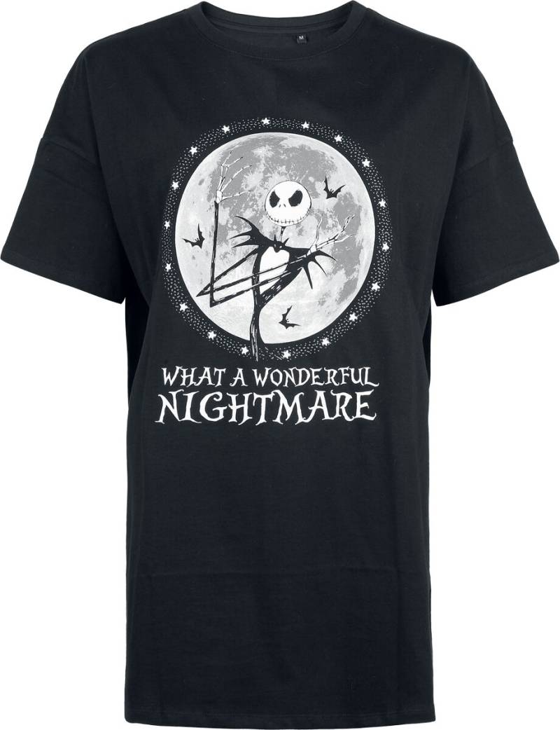 The Nightmare Before Christmas - Disney Oversize T-Shirt - What A Wonderful Nightmare - Oversize - S bis XXL - für Damen - Größe XL - schwarz  - von The Nightmare Before Christmas