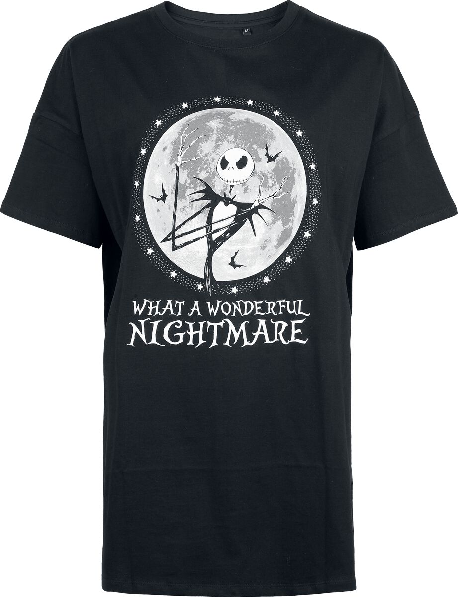 The Nightmare Before Christmas - Disney T-Shirt - What A Wonderful Nightmare - Oversize - S bis XXL - für Damen - Größe XXL - schwarz  - Lizenzierter von The Nightmare Before Christmas