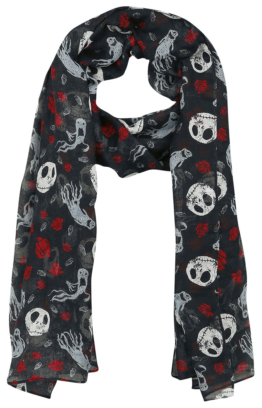 The Nightmare Before Christmas - Disney Tuch - Jack Skellington - Ghost & Roses - für Damen - multicolor  - EMP exklusives Merchandise! von The Nightmare Before Christmas