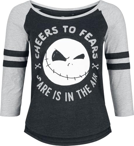 The Nightmare Before Christmas Jack - Cheers to Fears - Scare is In The Air Frauen Langarmshirt schwarz/grau XXL von The Nightmare Before Christmas