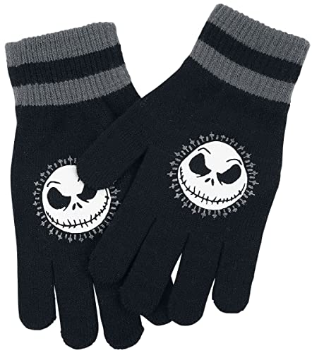 The Nightmare Before Christmas Jack - Face Frauen Fingerhandschuhe schwarz von The Nightmare Before Christmas