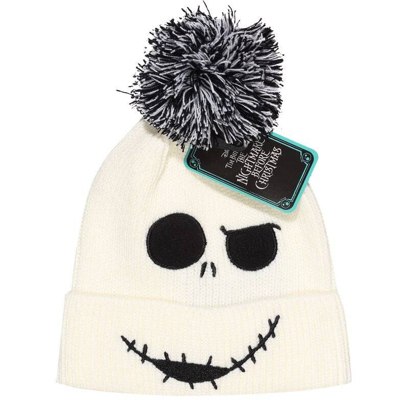 The Nightmare Before Christmas Jack - Face Jumbo Mütze weiß von The Nightmare Before Christmas