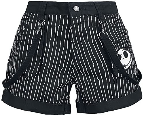 The Nightmare Before Christmas Jack Skellington Frauen Short schwarz/weiß 27 von The Nightmare Before Christmas