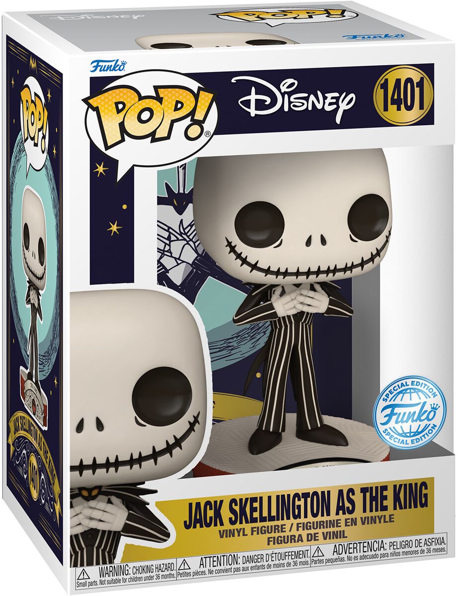 The Nightmare Before Christmas - Jack Skellington as the King Vinyl Figur 1401 - Funko Pop! Figur - Funko Shop Deutschland - Lizenzierter Fanartikel von The Nightmare Before Christmas