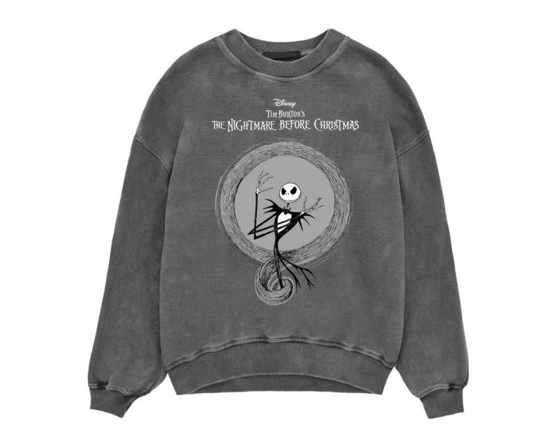 The Nightmare Before Christmas Rundhalspullover Jack And Logo Acid Wash Skellington von The Nightmare Before Christmas