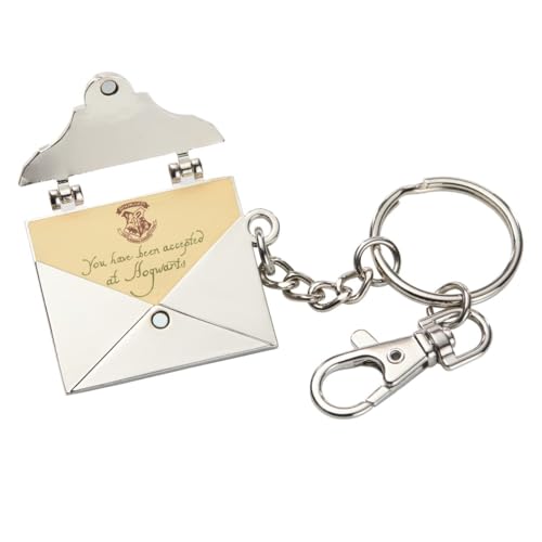 The Noble Collection Harry Potter Hogwarts Acceptance Letter Keychain - Metallic, Mehrfarbig, Unisex, Jugendliche, Film, All Ages, Schlüsselanhänger von The Noble Collection