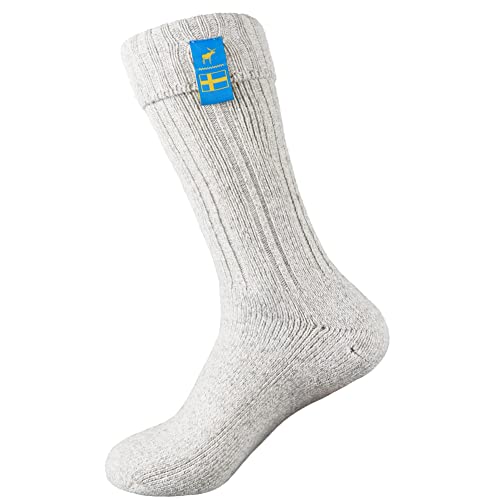 The Nordic Sock Company Warm Schwedische Wollmischung Socken (Heather Grey, UK 9-11 | EU 43-45) von The Nordic Sock Company