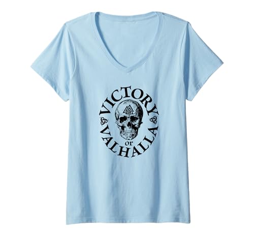 Damen Victory oder Valhalla T-Shirt mit V-Ausschnitt von The Norseman Collection