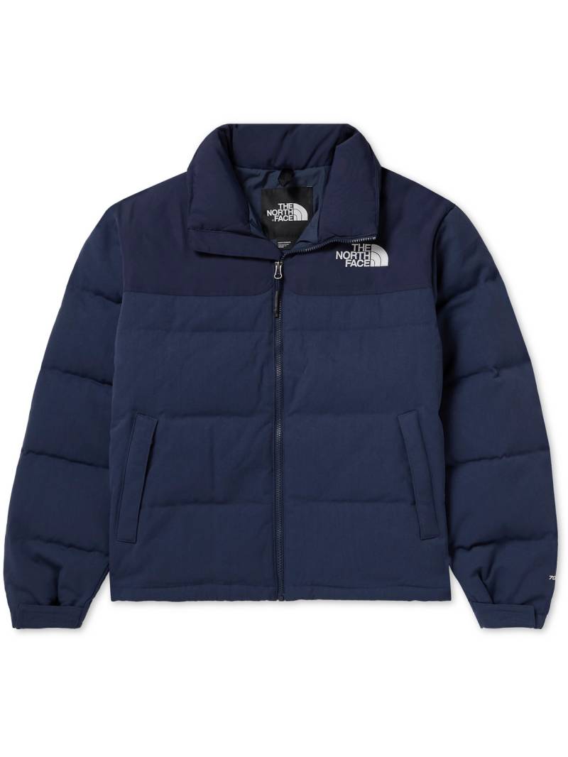 The North Face - 1992 Nuptse Logo-Embroidered Quilted Recycled Ripstop Down Jacket - Men - Blue - XL von The North Face