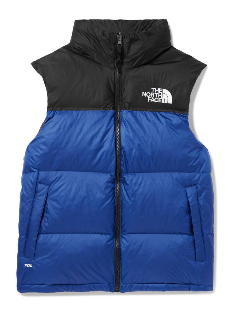 The North Face - 1996 Retro Nuptse Quilted Recycled-Ripstop and Shell Hooded Down Gilet - Men - Blue - M von The North Face