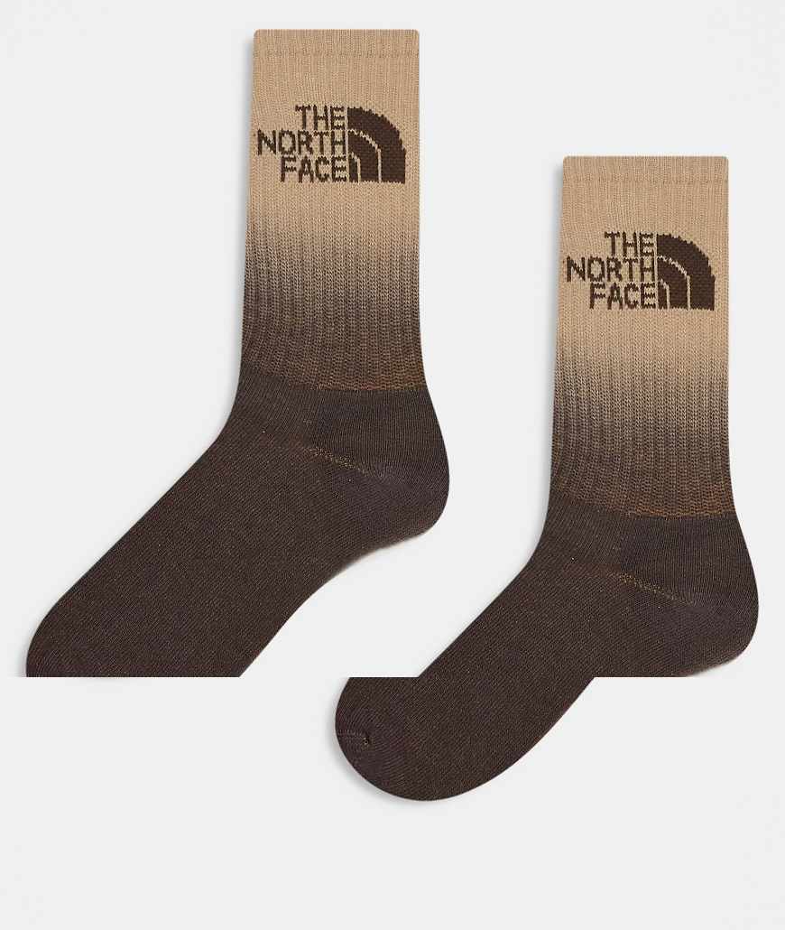 The North Face - 2er-Pack Socken in Grün und Braun mit Ombré-Logo von The North Face