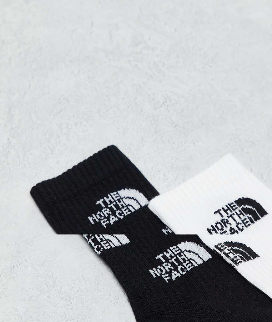 The North Face - 2er-Pack Socken in Schwarz und Weiß mit Ombré-Logo von The North Face