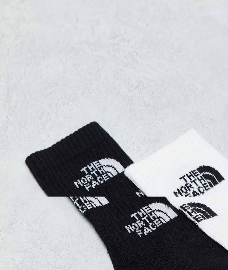 The North Face - 2er-Pack Socken in Schwarz und Weiß mit Ombré-Logo von The North Face