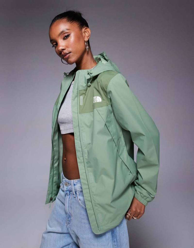 The North Face - Antora - Regenjacke in Slate Moss und Bark Mist-Grün von The North Face