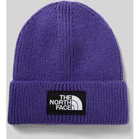 The North Face Beanie in Strick-Optik mit Logo-Patch Modell 'Box' in Lila, Größe 1 von The North Face