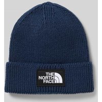 The North Face Beanie in Strick-Optik mit Logo-Patch Modell 'Box' in Marine, Größe 1 von The North Face