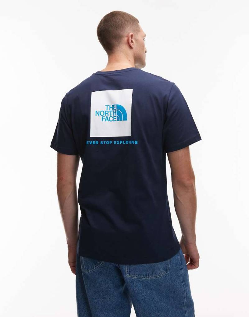 The North Face - Box NSE - Unisex-T-Shirt in Marineblau mit Logo-Rückenprint von The North Face