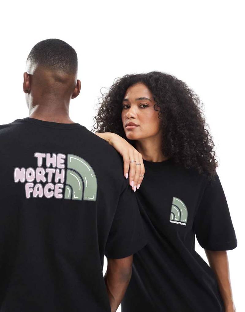 The North Face - Bubble Dome - Unisex - Relaxed-Fit-T-Shirt in Schwarz mit Rückenprint The North Face - Bubble Dome - Unisex - Relaxed-Fit-T-Shirt in Schwarz mit Rückenprint von The North Face