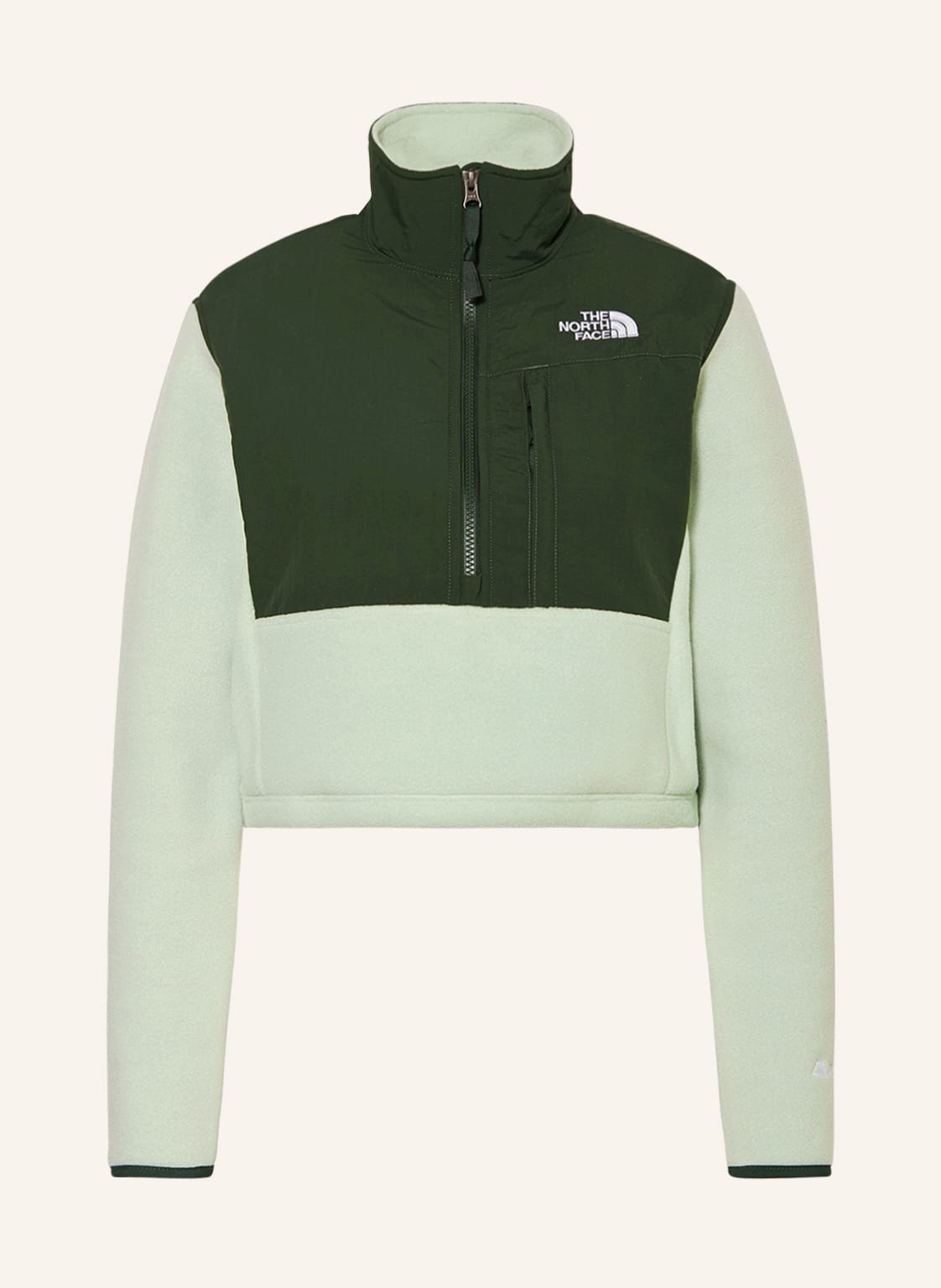 The North Face Cropped-Schlupfjacke Denali Im Materialmix gruen von The North Face