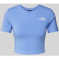 The North Face Cropped T-Shirt mit Label-Stitching in Rauchblau, Größe S von The North Face