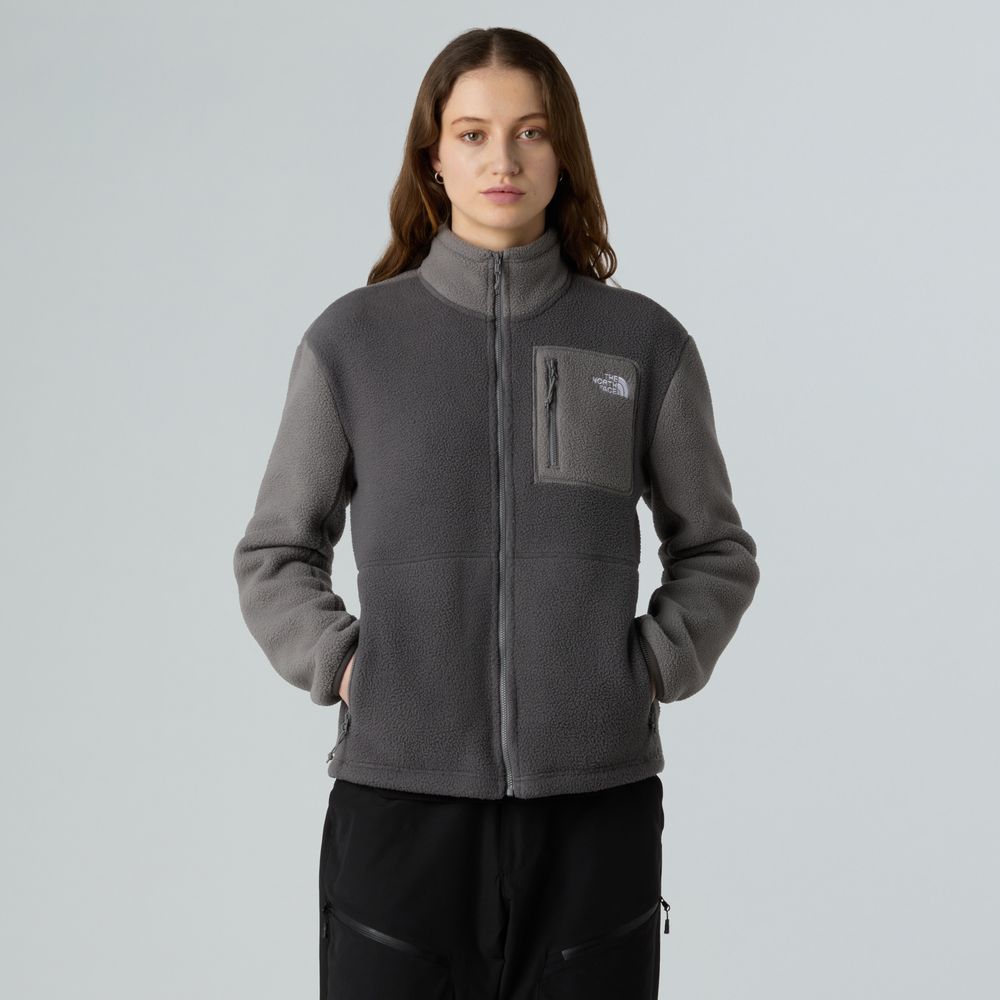 The North Face Damen Yumiori Full Zip Fleecejacke anthracite grey smoked L von The North Face