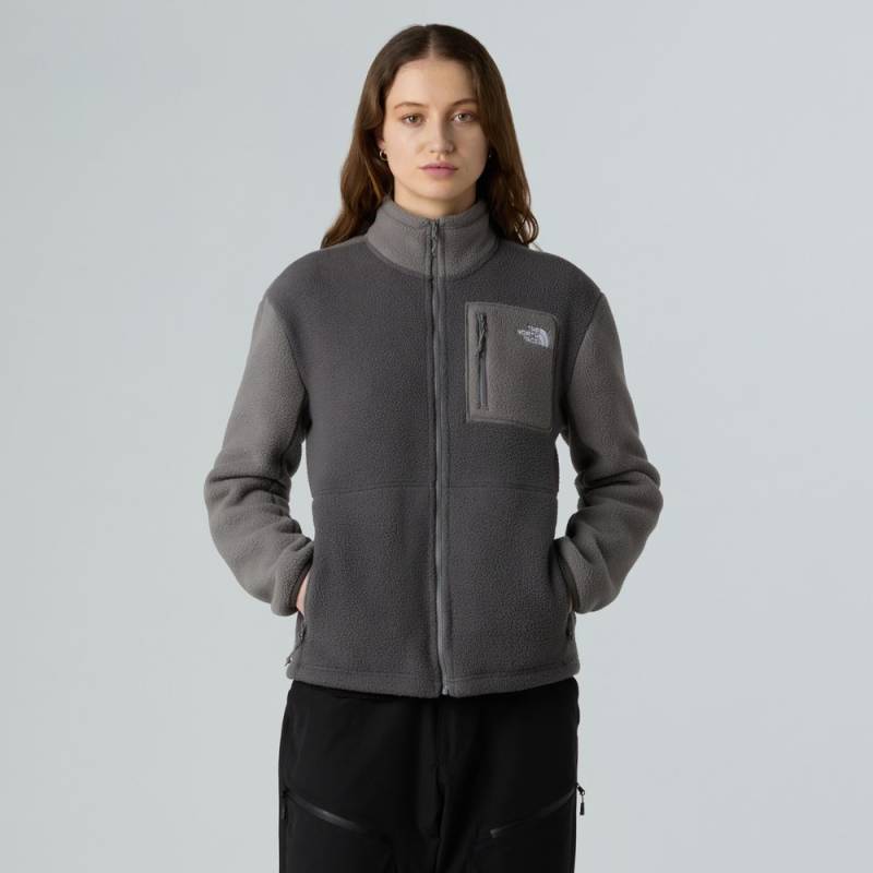 The North Face Damen Yumiori Full Zip Fleecejacke anthracite grey smoked XXL von The North Face
