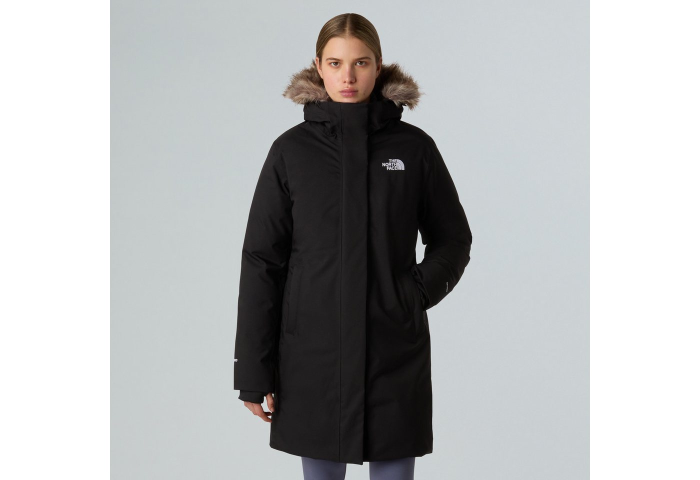 The North Face Daunenmantel W ARCTIC PARKA (1-tlg) Sehr warm, winddicht, wasserdicht von The North Face
