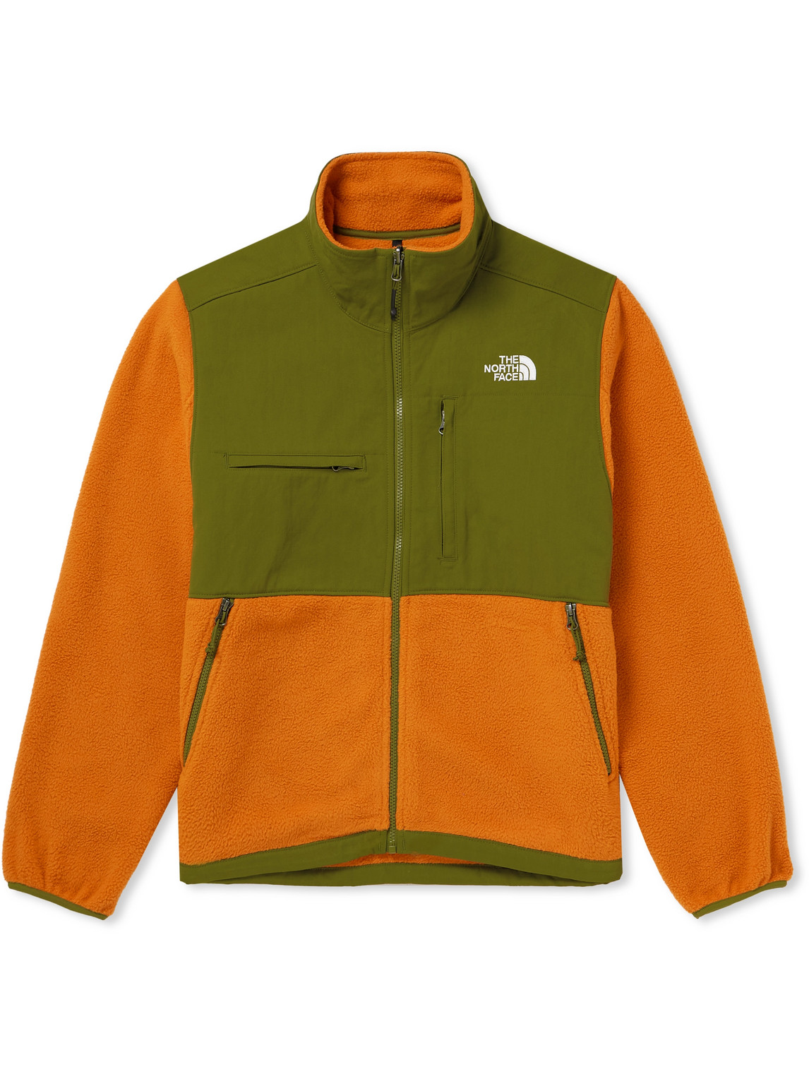 The North Face - Denali Logo-Embroidered Ripstop-Trimmed Recycled-Fleece Jacket - Men - Orange - S von The North Face