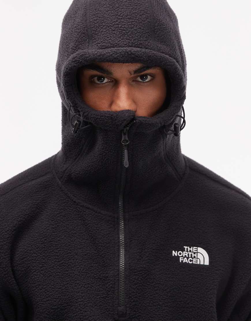 The North Face - Dirus - Kapuzenpullover aus Fleece in Schwarz mit kurzem Reißverschluss und integrierter Balaklava von The North Face