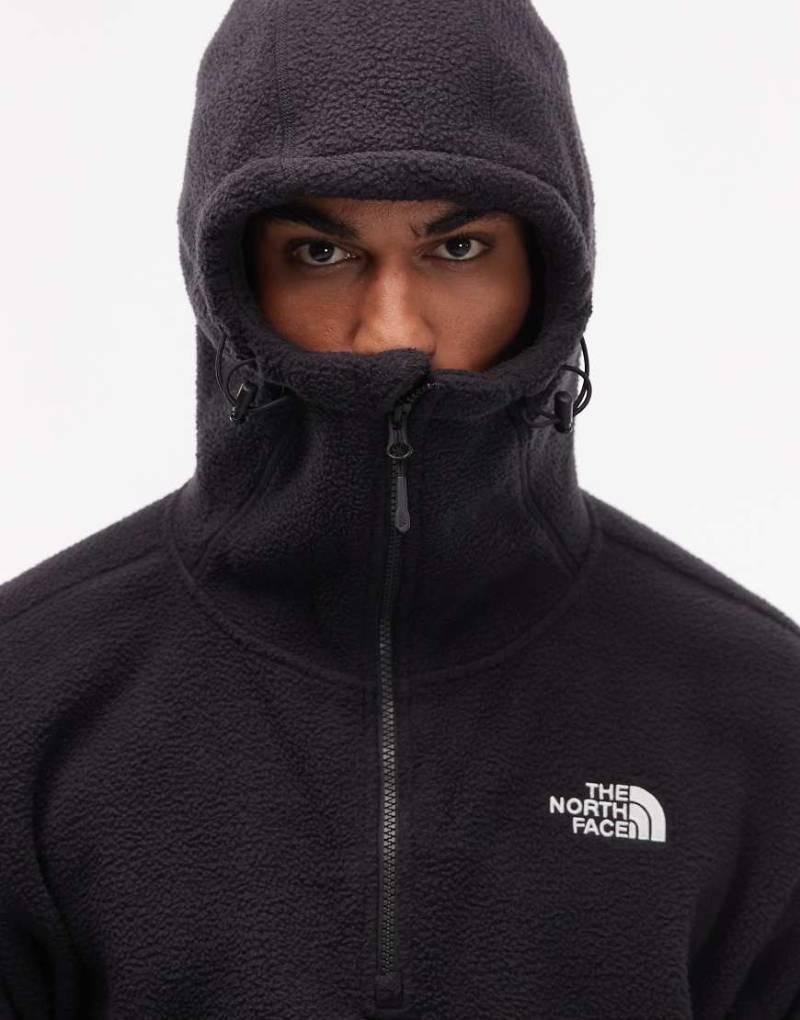 The North Face - Dirus - Kapuzenpullover aus Fleece in Schwarz mit kurzem Reißverschluss und integrierter Balaklava von The North Face