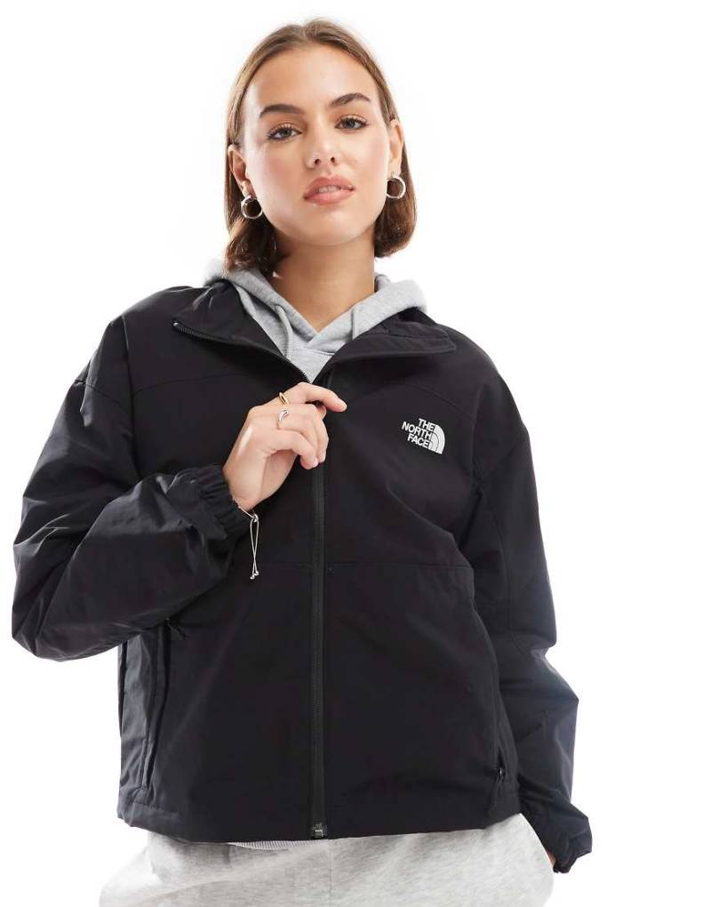 The North Face - Easy Wind - Reißverschlussjacke in Schwarz mit Logo-Grün von The North Face