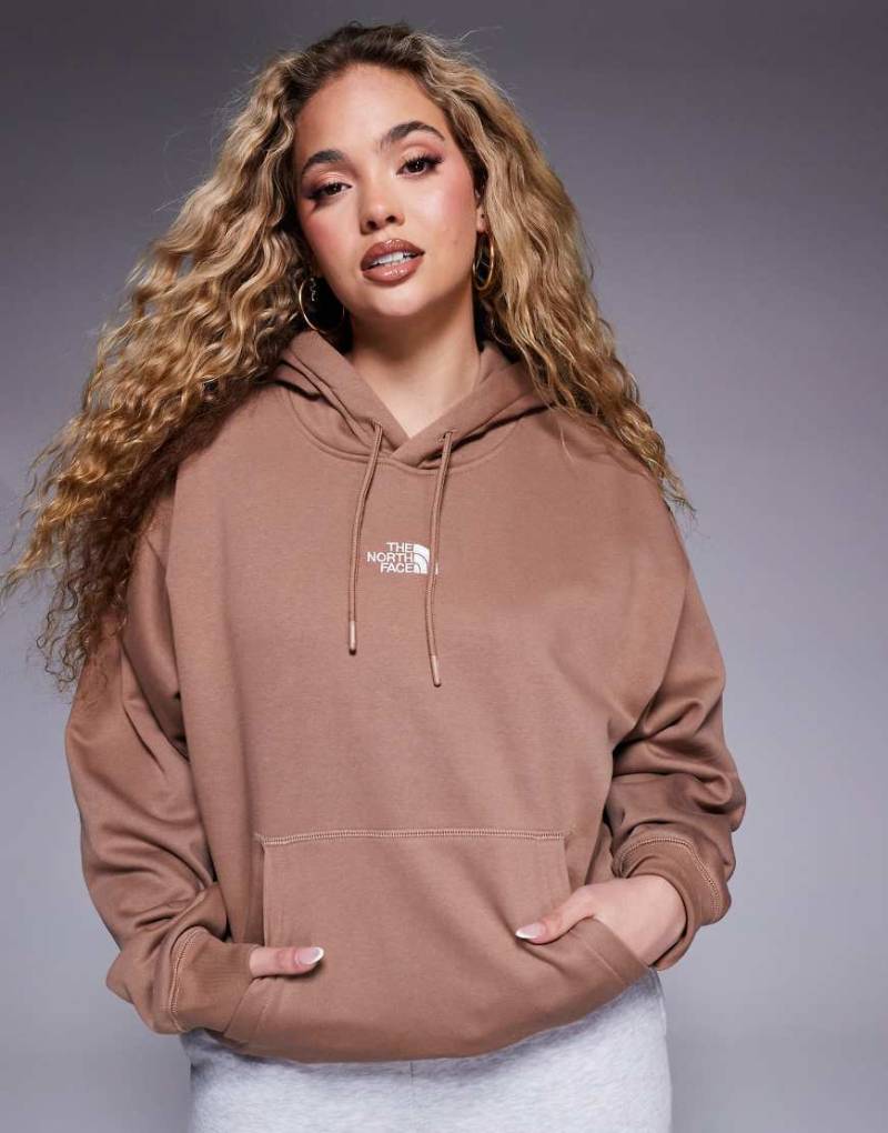 The North Face - Essential - Oversize-Kapuzenpullover in Braun mit Logo von The North Face