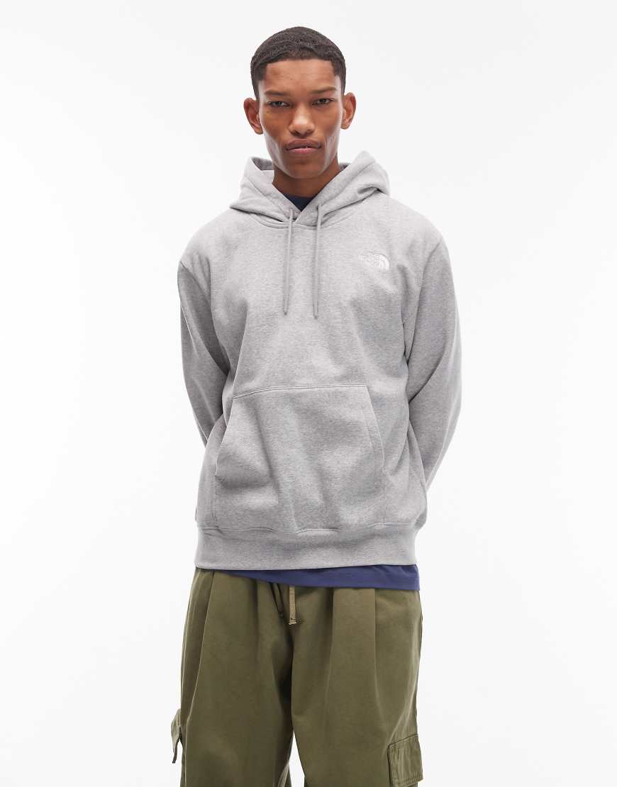 The North Face - Essential - Oversize-Kapuzenpullover in Hellgrau mit Logo von The North Face