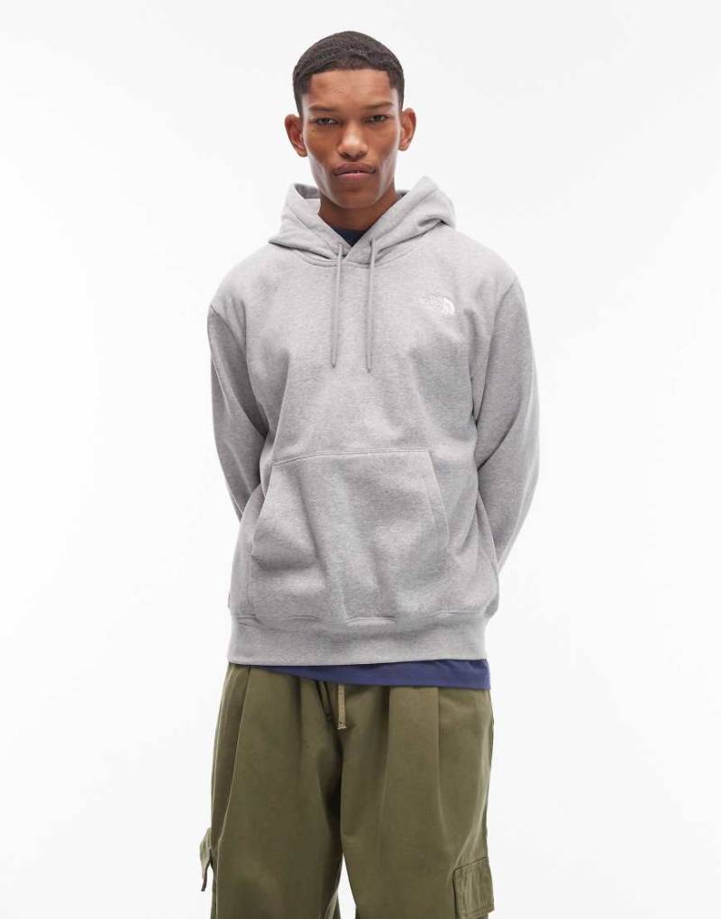 The North Face - Essential - Oversize-Kapuzenpullover in Hellgrau mit Logo von The North Face