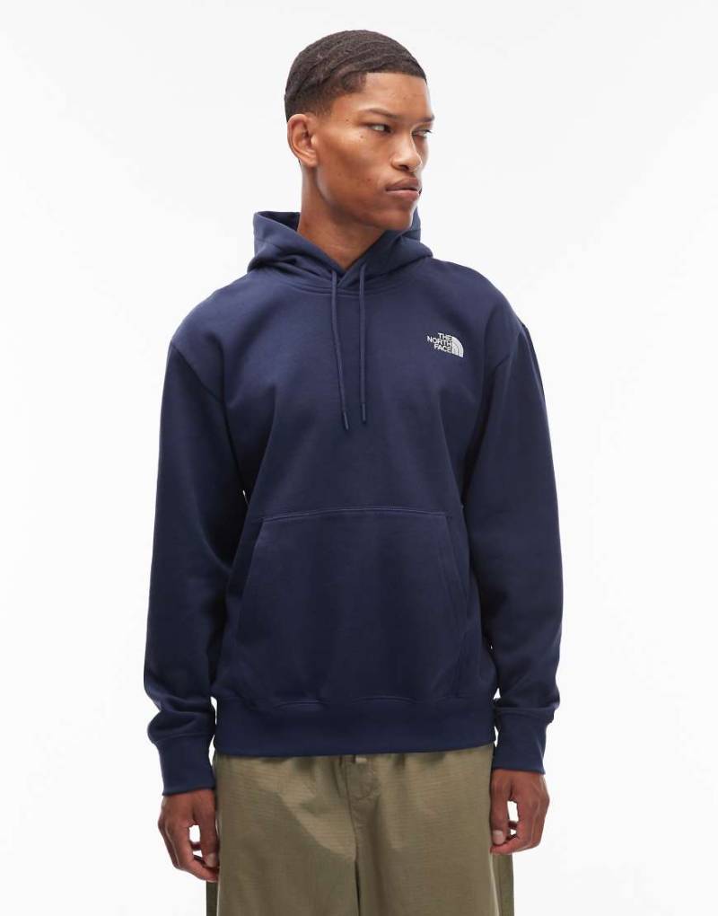 The North Face - Essential - Oversize-Kapuzenpullover in Marineblau mit Logo von The North Face