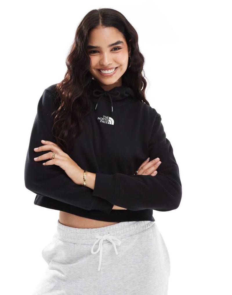 The North Face - Essential - Oversize-Kapuzenpullover in Schwarz mit Logo und kurzem Schnitt von The North Face