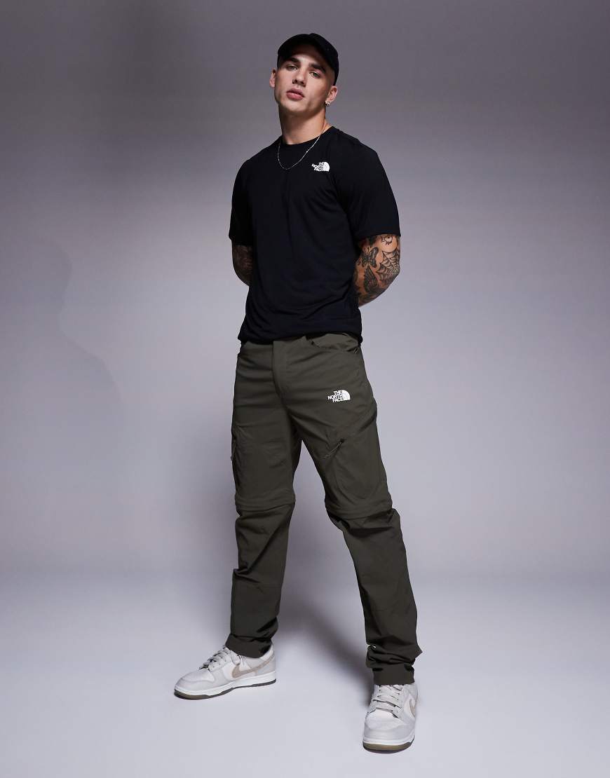 The North Face - Exploration - Wandelbare Utility-Hose in Khaki mit schmal zulaufendem Bein-Grün von The North Face