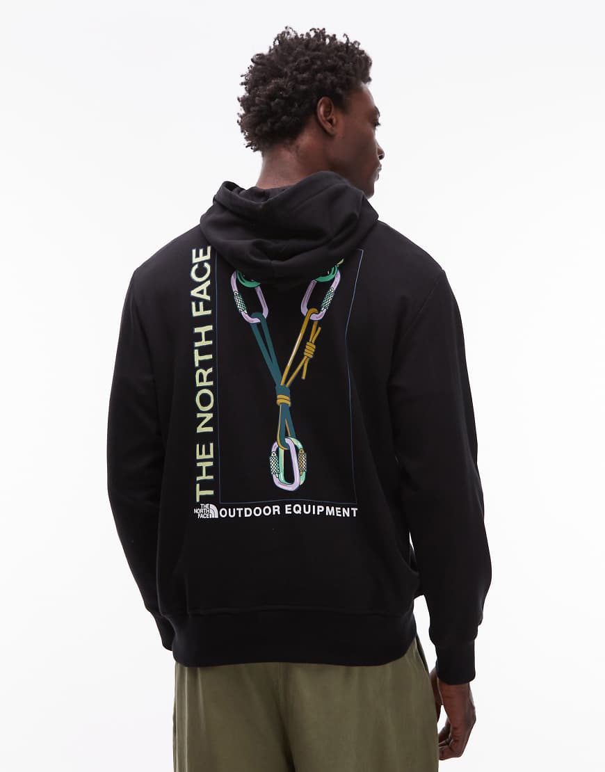 The North Face - Explore Gear - Unisex-Kapuzenpullover in Schwarz mit Logo und lockerer Passform von The North Face