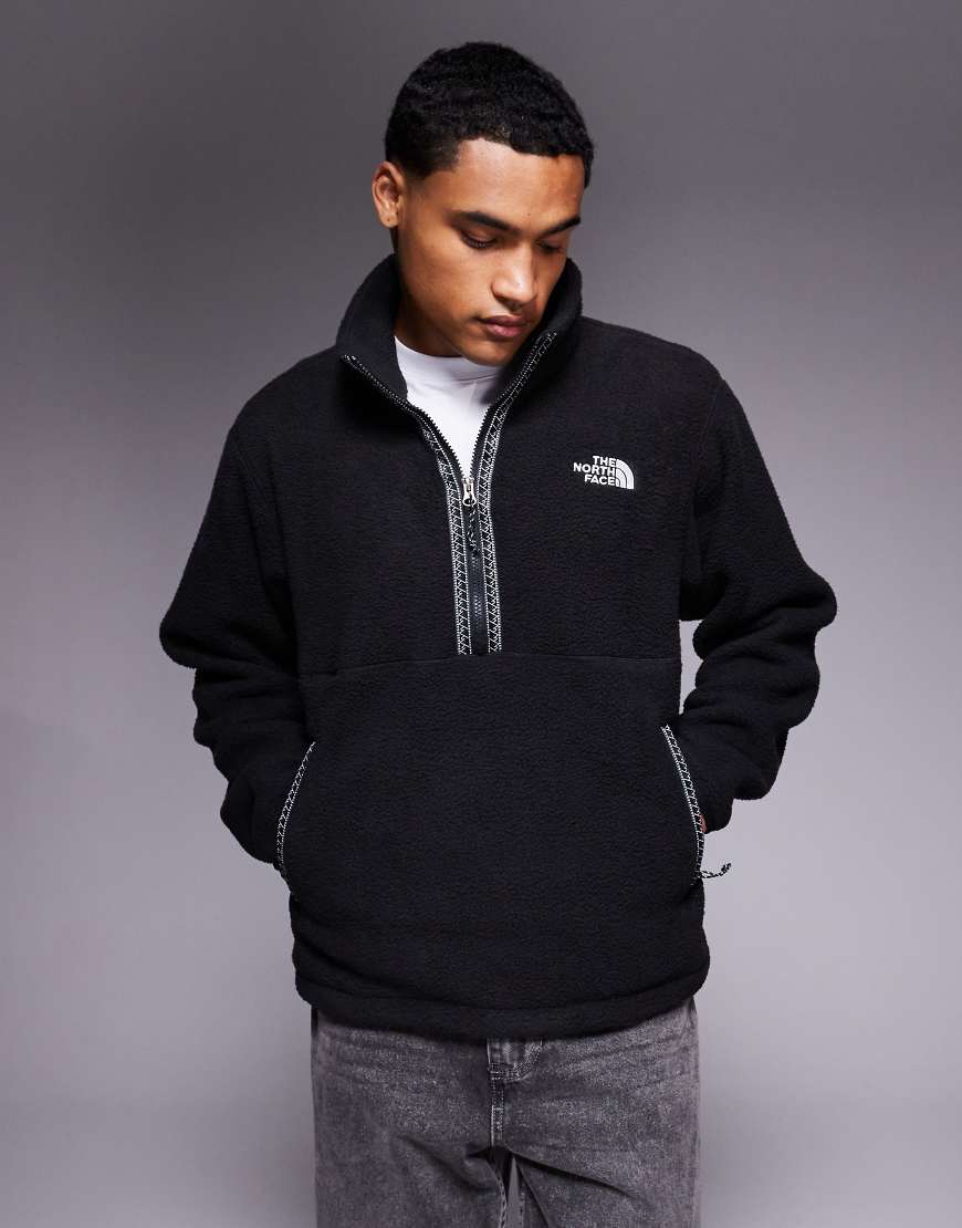 The North Face - Fleeski - Jacke aus schwerem Fleece in Schwarz mit kurzem Reißverschluss von The North Face