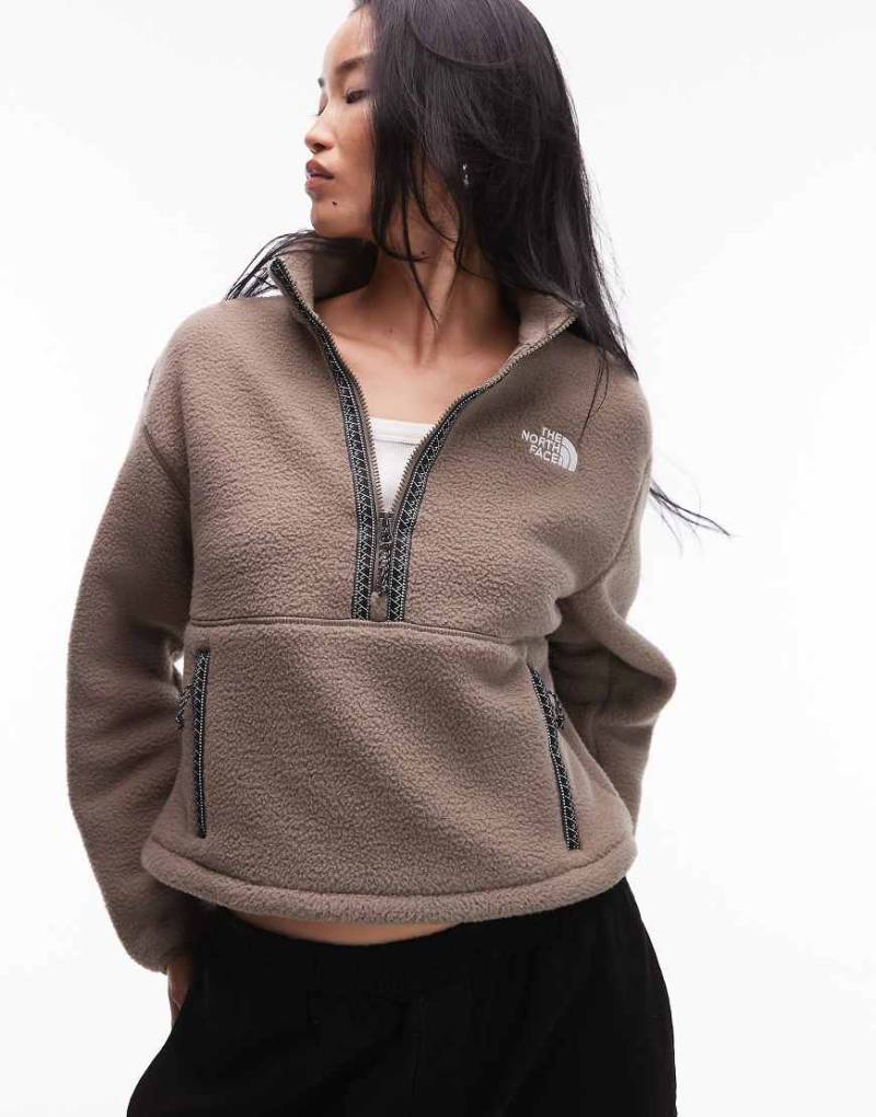 The North Face - Fleeski - Pullover in Braun mit kurzem Reißverschluss-Brown von The North Face