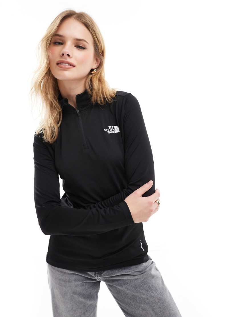 The North Face - Flex - Oberteil in Schwarz mit kurzem Reißverschluss von The North Face