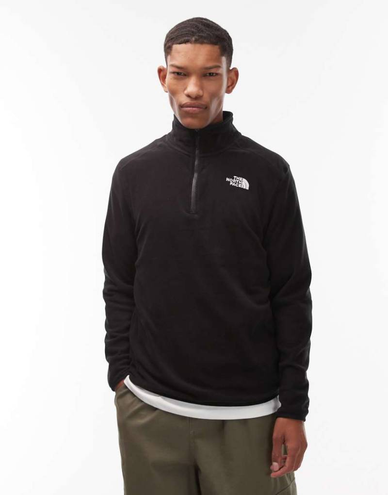 The North Face - Glacier 100 - Fleece-Oberteil in Schwarz mit kurzem 1/4-Reißverschluss von The North Face