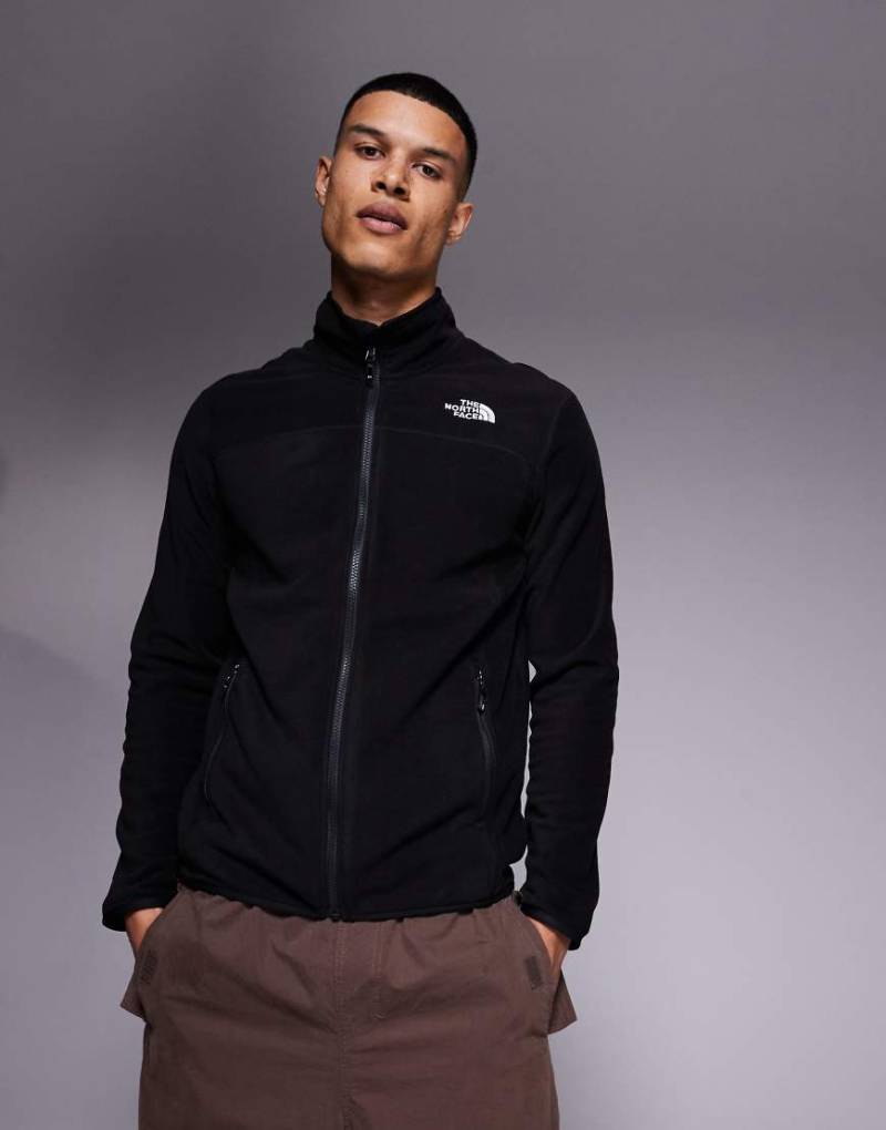 The North Face - Glacier 100 - Fleecejacke in Schwarz mit durchgehendem Reißverschluss von The North Face