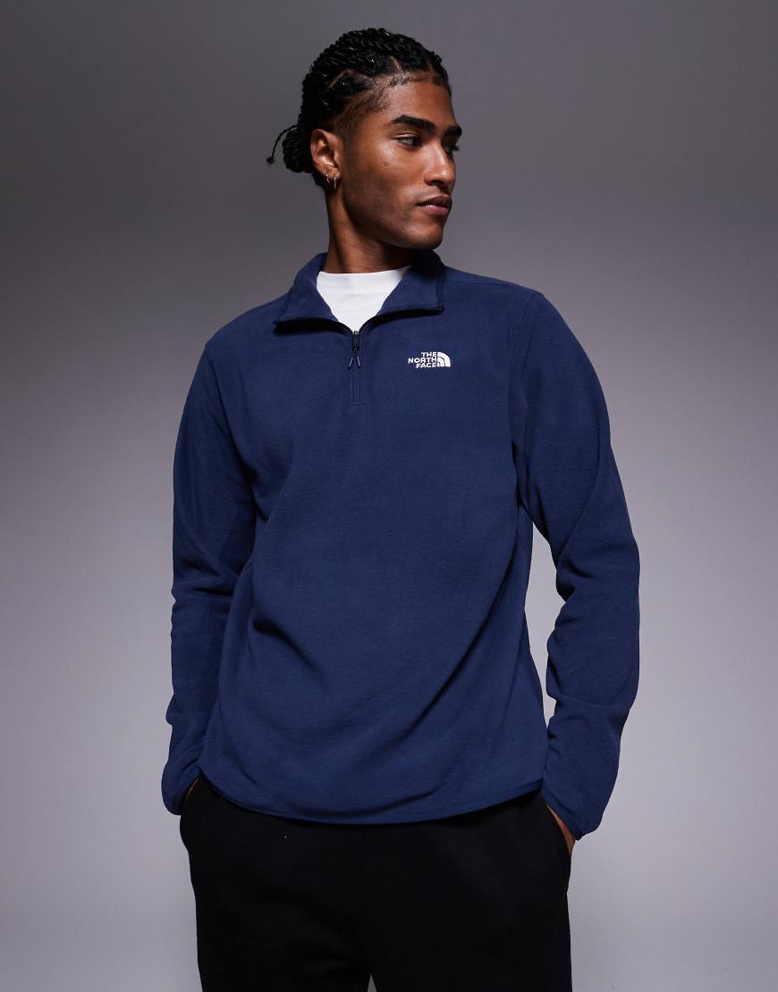 The North Face - Glacier - Fleece-Oberteil in Summit-Marineblau mit 1/4 Reißverschluss von The North Face