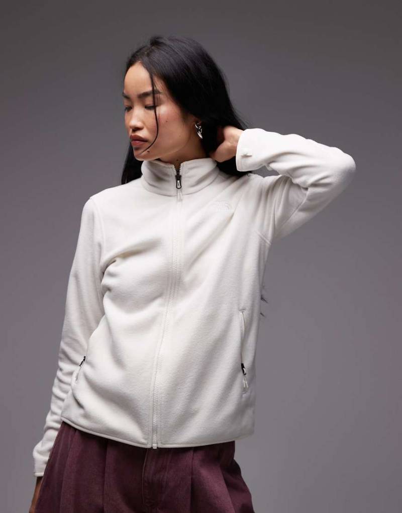 The North Face - Glacier - Fleece-Sweatshirt in Wollweiß mit durchgehendem Reißverschluss von The North Face