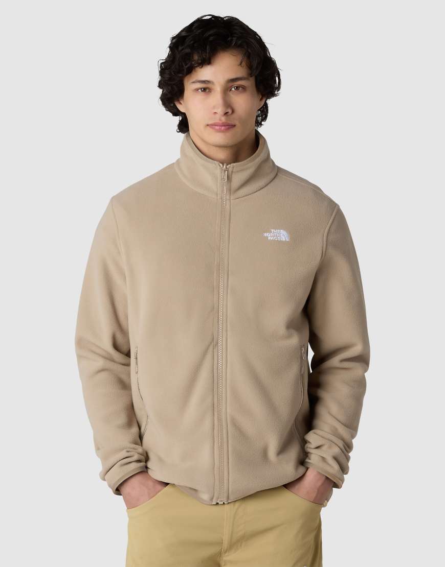 The North Face - Glacier - Fleecejacke in Pilzgrau mit durchgehendem Reißverschluss-Neutral von The North Face